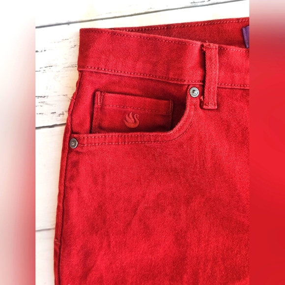 Gloria Vanderbilt Wine Red Fall Holiday Amanda Denim Jeans Stretchy Size 6 - Picture 4 of 13
